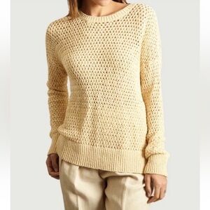 Theory karenia sughero open knit cream Tan slouchy Open Knit sweater women's S